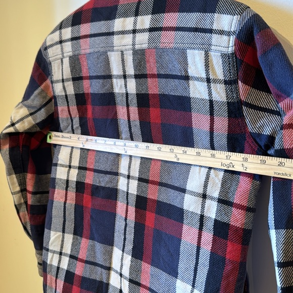Gap Sherpa Flannel plaid checkered heavy Boys XXL women’s Medium - Picture 6 of 6